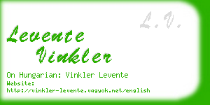 levente vinkler business card